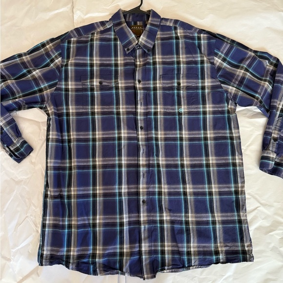 Roper Navy and White Plaid Men's Shirt - Picture 3 of 3